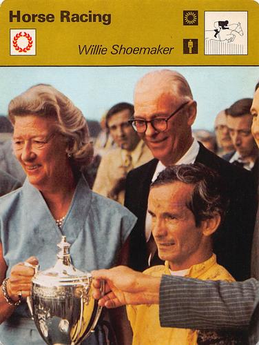 1977-80 Sportscaster Series 7 (UK) #07-02 Willie Shoemaker Front