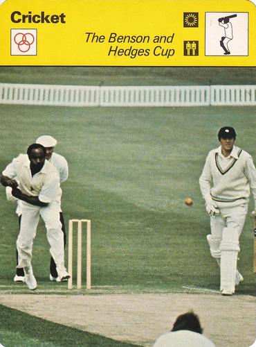 1977-80 Sportscaster Series 101 (UK) #101-13 The Benson and Hedges Cup Front