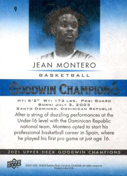 2021 Upper Deck Goodwin Champions - Royal Blue #9 Jean Montero Back