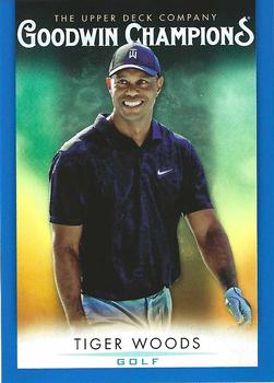 2021 Upper Deck Goodwin Champions - Royal Blue #25 Tiger Woods Front