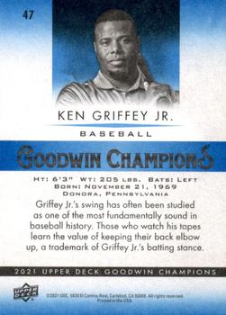 2021 Upper Deck Goodwin Champions - Royal Blue #47 Ken Griffey Jr. Back