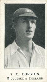 1925-28 Barratt & Co. Cricketers, Footballers & Teams #NNO John Durston Front