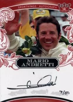 2022 Sportkings Volume 3 - Autograph Red #A68 Mario Andretti Front