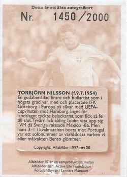 1997 Alfabilder Autographs #30 Torbjörn Nilsson Back
