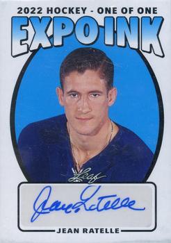 2022 Leaf Expo Ink - Expo Exclusive Autographs Blue #EI-JR1 Jean Ratelle Front