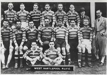 1936 Ardath Photocards Series B - North Eastern Football Teams #61 West Hartlepool R.U.F.C. Front