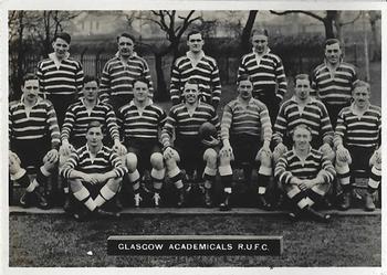 1936 Ardath Photocards Series D: Scottish Football Teams #112 Glasgow Academicals R.U.F.C. Front