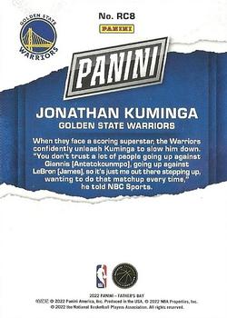 2022 Panini Father's Day - Rookies #RC8 Jonathan Kuminga Back