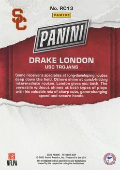 2022 Panini Father's Day - Rookies #RC13 Drake London Back