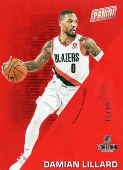 2022 Panini Father's Day - Red #14 Damian Lillard Front
