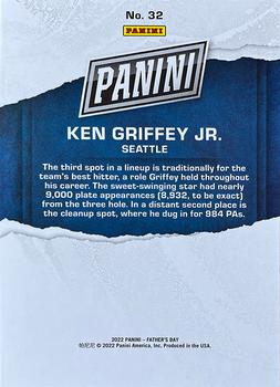2022 Panini Father's Day - Purple #32 Ken Griffey Jr. Back