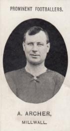 1908 Taddy & Co. Prominent Footballers, Series 2 #NNO Arthur Archer Front