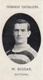 1908 Taddy & Co. Prominent Footballers, Series 2 #NNO Billy Biggar Front