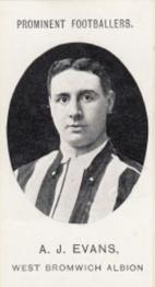 1908 Taddy & Co. Prominent Footballers, Series 2 #NNO Albert Evans Front
