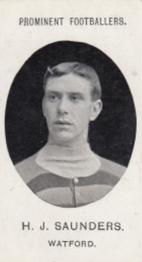 1908 Taddy & Co. Prominent Footballers, Series 2 #NNO Herbert Saunders Front