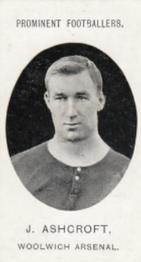 1907 Taddy & Co. Prominent Footballers, Series 1 #NNO Jimmy Ashcroft Front