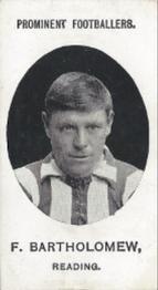 1907 Taddy & Co. Prominent Footballers, Series 1 #NNO Fred Bartholomew Front