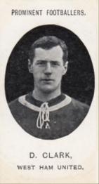 1907 Taddy & Co. Prominent Footballers, Series 1 #NNO David Clark Front