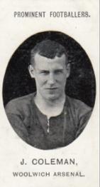 1907 Taddy & Co. Prominent Footballers, Series 1 #NNO Tim Coleman Front