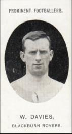 1907 Taddy & Co. Prominent Footballers, Series 1 #NNO William Davies Front