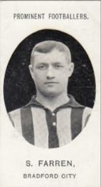 1907 Taddy & Co. Prominent Footballers, Series 1 #NNO Fred Farren Front