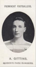 1907 Taddy & Co. Prominent Footballers, Series 1 #NNO Alf Gittins Front