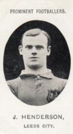 1907 Taddy & Co. Prominent Footballers, Series 1 #NNO Jimmy Henderson Front