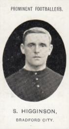1907 Taddy & Co. Prominent Footballers, Series 1 #NNO Sam Higginson Front