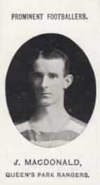 1907 Taddy & Co. Prominent Footballers, Series 1 #NNO John MacDonald Front