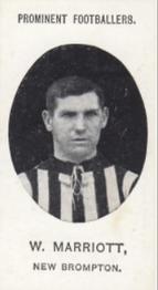 1907 Taddy & Co. Prominent Footballers, Series 1 #NNO Bill Marriott Front