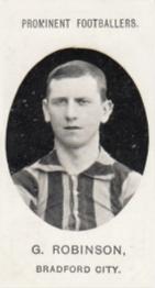 1907 Taddy & Co. Prominent Footballers, Series 1 #NNO George Robinson Front