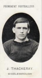 1907 Taddy & Co. Prominent Footballers, Series 1 #NNO Jim Thackeray Front
