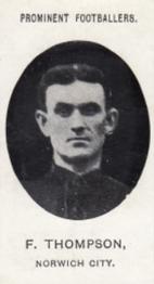 1907 Taddy & Co. Prominent Footballers, Series 1 #NNO Fred Thompson Front