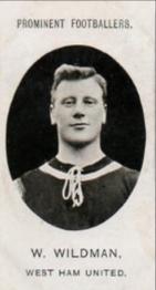 1907 Taddy & Co. Prominent Footballers, Series 1 #NNO Bill Wildman Front