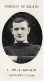 1907 Taddy & Co. Prominent Footballers, Series 1 #NNO Tim Williamson Front