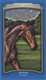 2017 Upper Deck Goodwin Champions - Royal Blue Minis #63 Horse Front