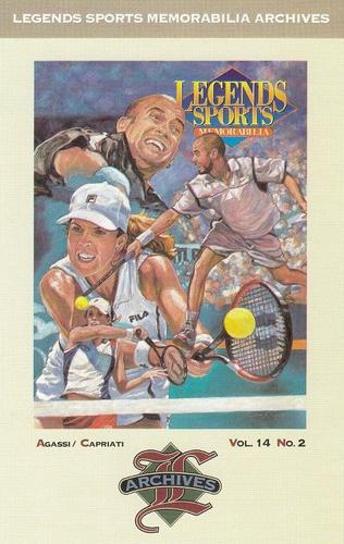 2002 Legends Sports Memorabilia Archives Postcards #NNO Andre Agassi / Jennifer Capriati Front