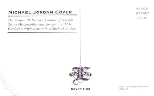 2002 Legends Sports Memorabilia Archives Postcards #NNO Michael Jordan Back