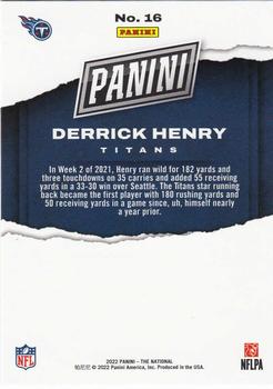 2022 Panini National Convention Silver Packs #16 Derrick Henry Back