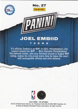 2022 Panini National Convention Silver Packs #27 Joel Embiid Back