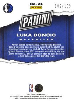 2022 Panini National Convention Silver Packs - Orange #21 Luka Dončić Back