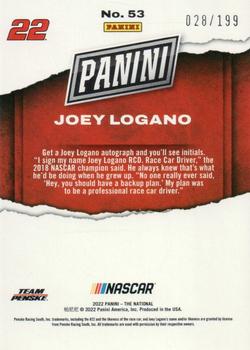 2022 Panini National Convention Silver Packs - Orange #53 Joey Logano Back