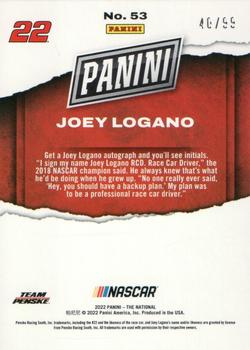 2022 Panini National Convention Silver Packs - Red #53 Joey Logano Back