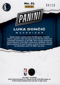 2022 Panini National Convention Silver Packs - Gold #21 Luka Doncic Back