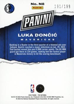 2022 Panini National Convention Silver Packs - National Orange #N8 Luka Doncic Back