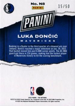 2022 Panini National Convention Silver Packs - National Blue #N8 Luka Doncic Back