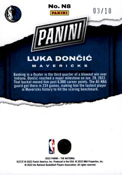 2022 Panini National Convention Silver Packs - National Gold #N8 Luka Doncic Back