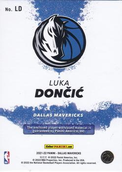 2022 Panini National Convention Silver Packs - Massive Materials Prime #LD Luka Doncic Back