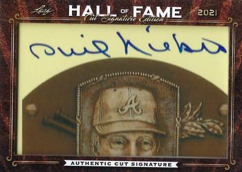 2021 Leaf Hall of Fame Cut Signature Edition #NNO Phil Niekro Front
