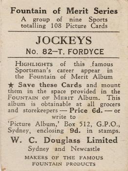 1948-49 W.C.Douglass Fountain Of Merit  #82 Ted Fordyce Back